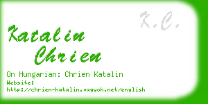 katalin chrien business card